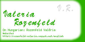 valeria rozenfeld business card
